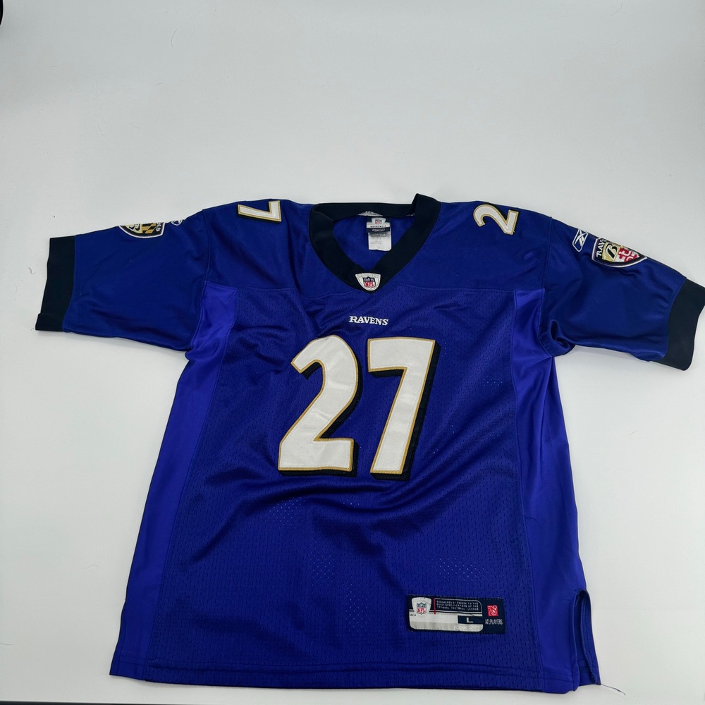 Youth Baltimore Ravens #27 Football Jersey NFL Reebok Licensed Size L